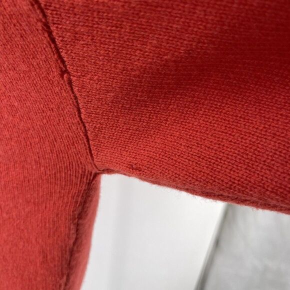 Eileen Fisher Bateau Neck Crop Sweater Large Lava Red Wool Yak Blend BoxM - Picture 3 of 7